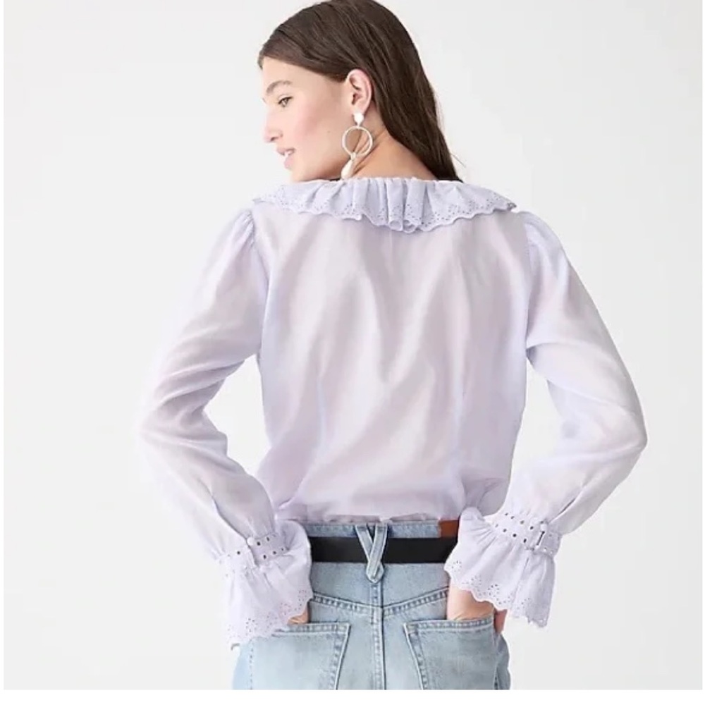J.Crew Ruffle collar blouse - Picture 2 of 11